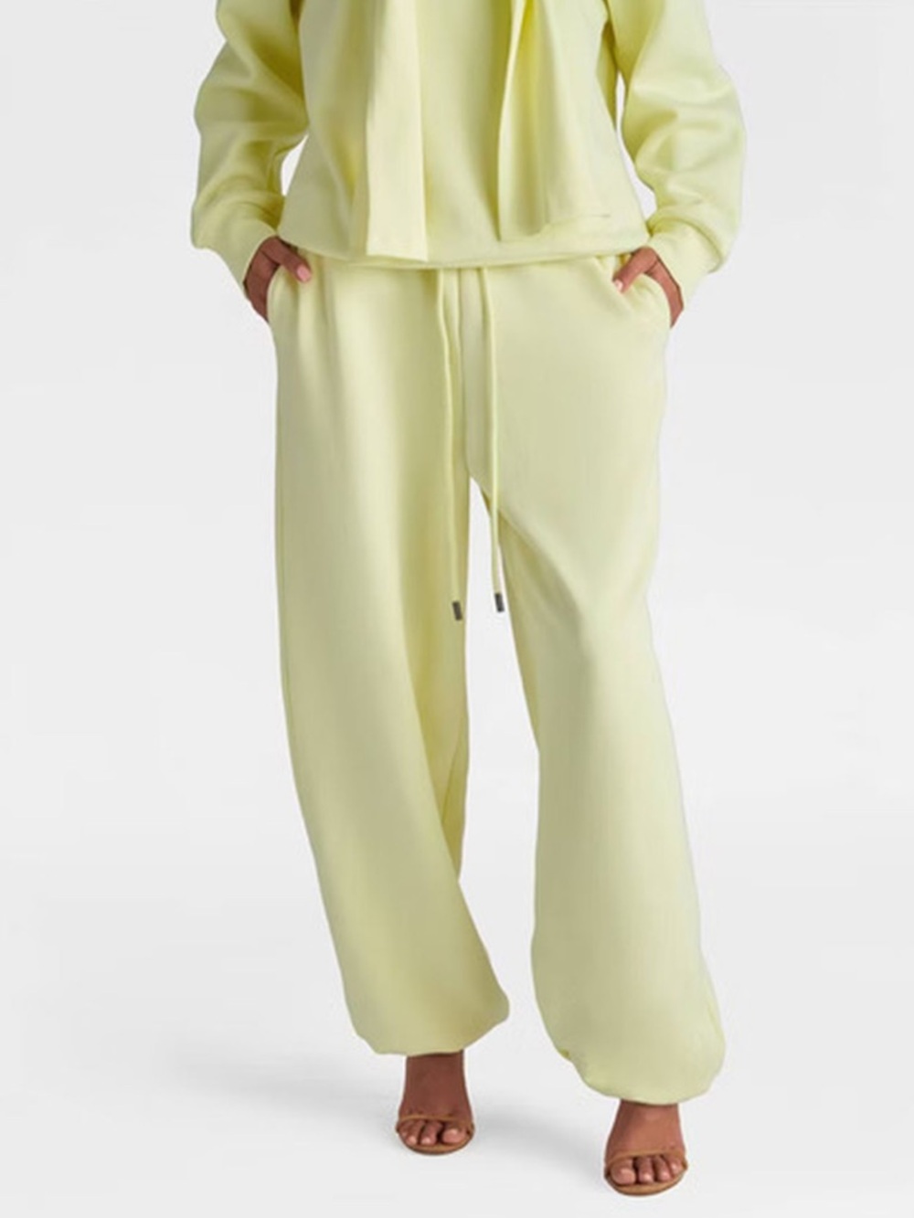 KBB by Kahlana Women's High-Rise Straight Leg 'The Dwayne Sweats - Yellow